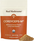 Real Mushrooms Cordyceps Mushroom Powder - Organic Cordyceps Powder Mushroom Energy and Wellness Support - Rich in Beta Glucans - Non-GMO Vegan Supplement 60 Servings