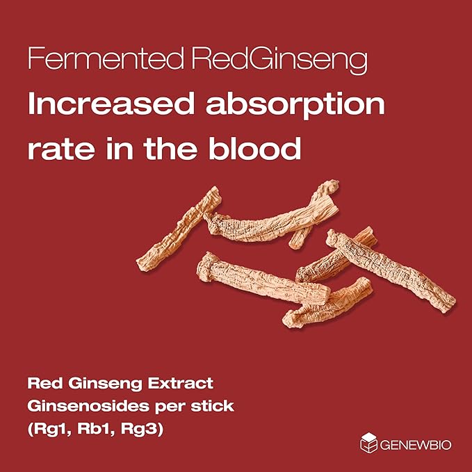 CK3000+ 6 Year Old Panax Red Ginseng Extract 100% 3000mg per Stick High Ginsenoside (30mg) No Sugar No Additives Fermented Korean Red Ginseng Energy &amp Immune Support 30 Sticks