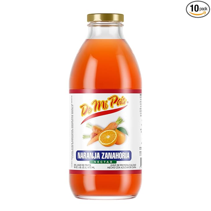 De Mi Pais Jugo de Fruta en Botella Naranja Zanahoria 16oz / Fruit Juice in Glass Bottle Orange Carrot 16oz (10)