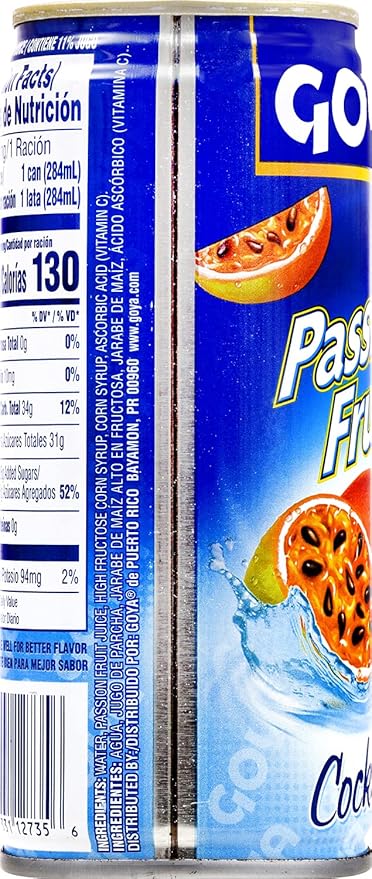 Goya Foods Passion Fruit Cocktail 9.6 Fl Oz (Pack of 24)