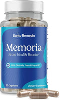 Santo Remedio Memoria Brain Health Supplement – Cognitive Support for Attention Memory &amp Focus with CognatiQ Coffee Fruit Extract – Gluten Free Non-GMO – 30 Servings