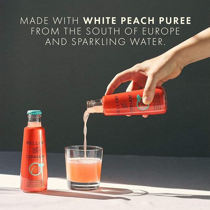 Cipriani White Peach Virgin Bellini Mix 4 -6.09 fl oz