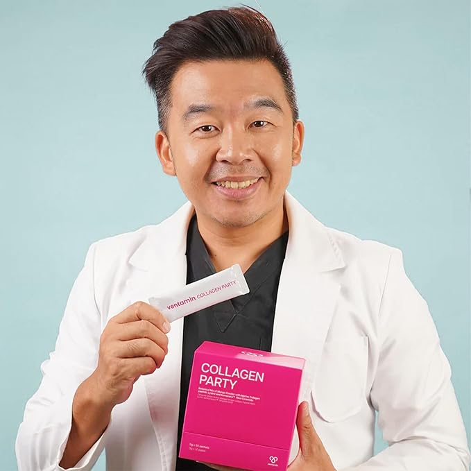 Collagen Party Norwegian Marine Super Collagen Type 1 Peptides Komecera Proline Glycine Mango Flavored for Dry Aging Skin Hair Nail Health | Easily Dissolved | Natural Sourced (1)