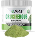 AKI Cruciferous Superfood Green Mix Powder - Made from Kale Broccoli Brussels Sprouts Cabbage - Packed with Essential Phytonutrients &amp Vitamins ((5.3oz/150g))