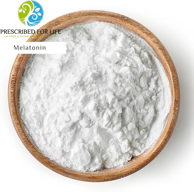 Prescribed For Life Melatonin Powder Natural Melatonin for Adults Rich in Antioxidants Gluten Free Vegan Non GMO Kosher No Fillers (2oz / 56g)