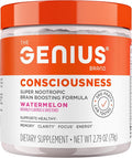 Genius Consciousness - Premium Nootropic Powder for Focus Memory &amp Mental Clarity - AlphaSize NeuroFactor Lion’s Mane &amp Dynamine - Natural Brain Booster for Studying Work &amp Creativity