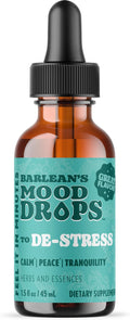 Barlean's Mood Booster Supplement De-Stress Liquid Drop Supplements for Men and Women Ashwagandha and L Theanine Extract Adaptogen Herbs Drops 1.5 oz