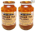 Haio Ginger Tea With Honey Refresh With Korean Herbal Tea Ginger Delight - Product of Korea 2 Glass Jars 2.2 lb (1 kg. ) each