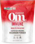 OM MUSHROOM SUPERFOOD Immune Blend Mushroom Powder Superfood Supplement 7.05 Ounce Pouch 100 Servings Mushroom Blend Reishi &amp Turkey Tail Daily Immune Support Supplement