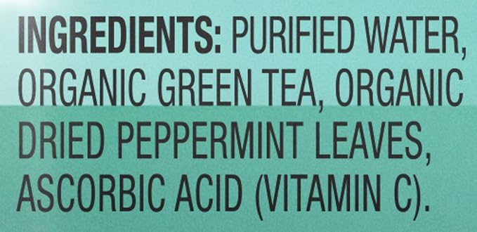 Teas' Tea Unsweetened Mint Green Tea 16.9 Fl Oz (Pack of 12) Organic Sugar Free Zero calorie