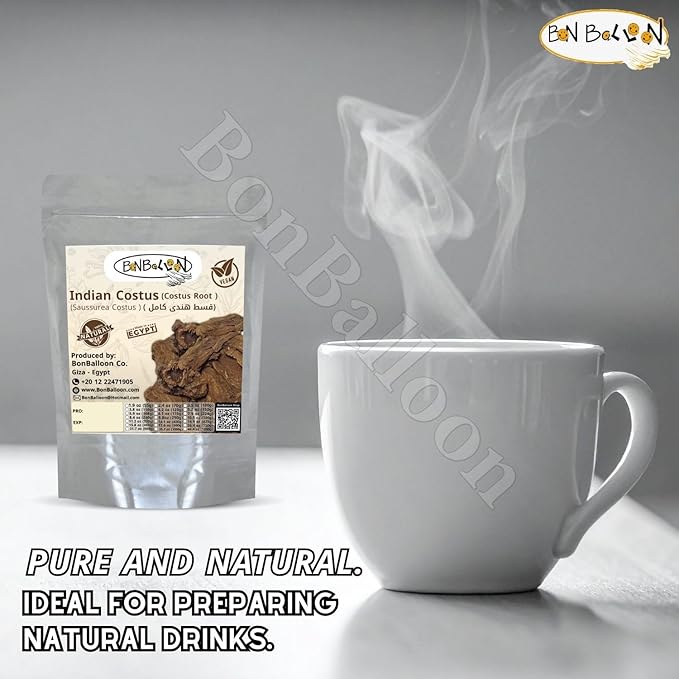 bonballoon Pure &amp Organic Indian Premium Roots Saussurea Costus Root Lappa Whole Natural Dry Dried Herbal Herb Herbs Tea No Additives No Preservatives Halal ( 17.64 oz / 500 gm ) قسط هندى حلال
