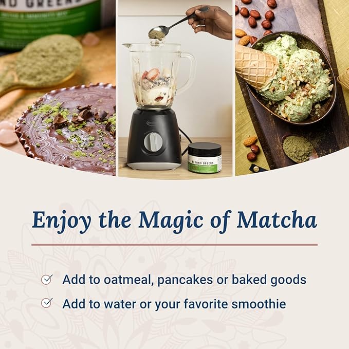 Live Conscious Beyond Greens Concentrated Superfood Powder - Matcha Flavor w/Chlorella Echinacea Probiotics for Immune Support &amp Energy - 30 Servings (2-Pack)