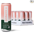 Marquis Natural Energy Drinks Sugar Free Zero Calories 100mg Organic Plant Based Caffeine Yerba Mate Green Tea &amp Green Coffee - Vitamin C &amp Bs - Lychee Peach Healthy Energy Drink - 12oz Cans