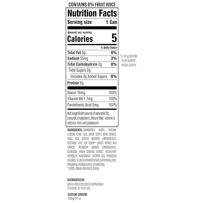 Starbucks Iced Energy Strawberry Kiwi Zero Sugar Energy Drink Plant Based Caffeine Hydration Mental Clarity 12 Fl Oz Cans (Pack of 12)