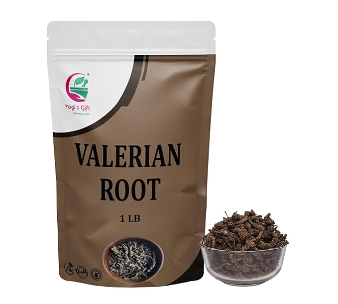 Valerian Root Whole 1 LB 100% Natural &amp Pure for Tea &amp Herbal Blends Naturally Strong Aroma Resealable Bag for Freshness - By Yogi’s Gift®