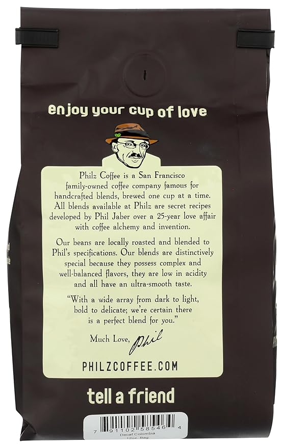 PHILZ COFFEE Decaf Colombia 12 OZ