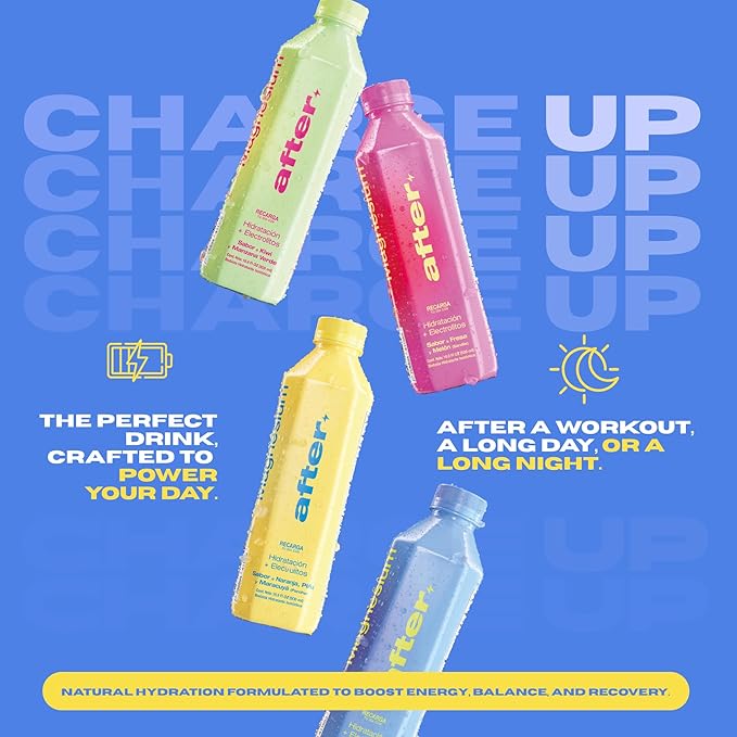 AFTER Electrolyte Drink Orange Pineapple Passionfruit Flavor Electrolytes Hydration Drink 12 Pack 16.9 fl oz Bottles