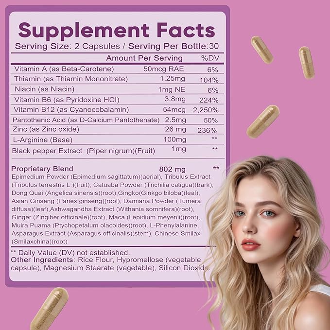 Hormone Balance for Women | Dietary Supplement Supports Healthy Cortisol Levels &amp Stress Relief | Mood Sleep Energy | Ashwagandha Ginseng Maca | 60 Capsules