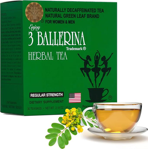 3 Pack of 3 Ballerina Tea for Men and Women (3 Boxes of 30 Tea Bags)