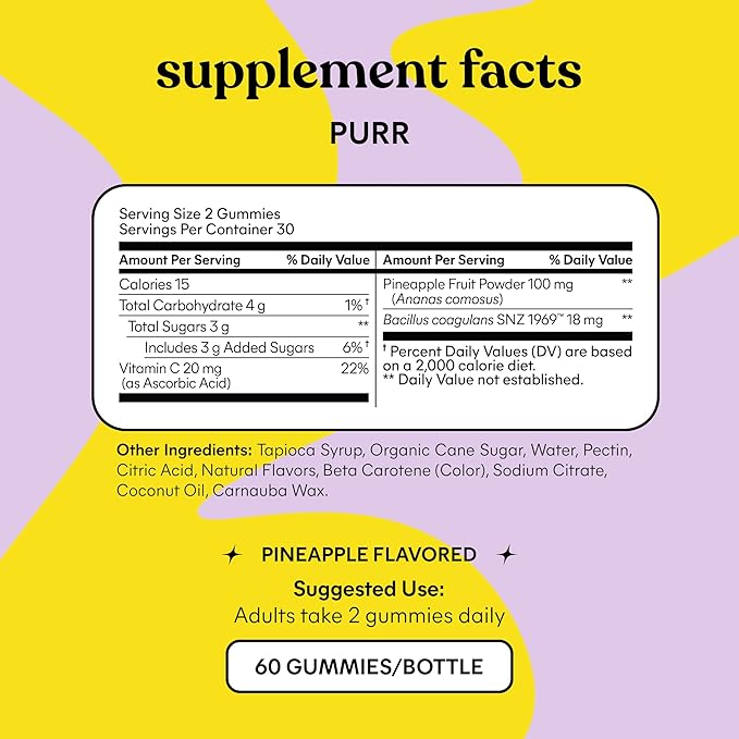 Lemme Sleep &amp Purr Bundle - Sleep Gummies a Drug-Free Nighttime Aid &amp Purr Vaginal Probiotic Gummies for Women - Gluten Free Gelatin Free Non-GMO - 60 Count Each