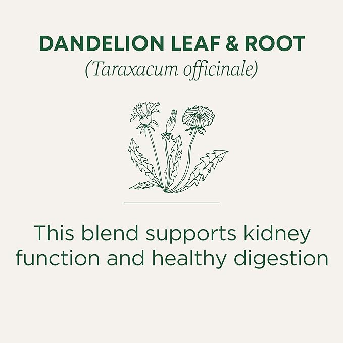 Traditional Medicinals Organic Dandelion Leaf &amp Root - Dandelion Root Tea Supports Normal Detox + Digestion - Kosher Non-GMO Caffeine-Free Compostable - 96 Tea Bags (6 Packs of 16)