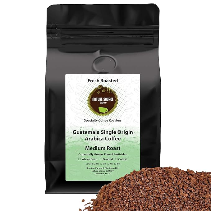 Guatemala Single Origin Coffee | Organic | Medium Roast | Fresh Roasted | Ground 1lb (Pack of 1)