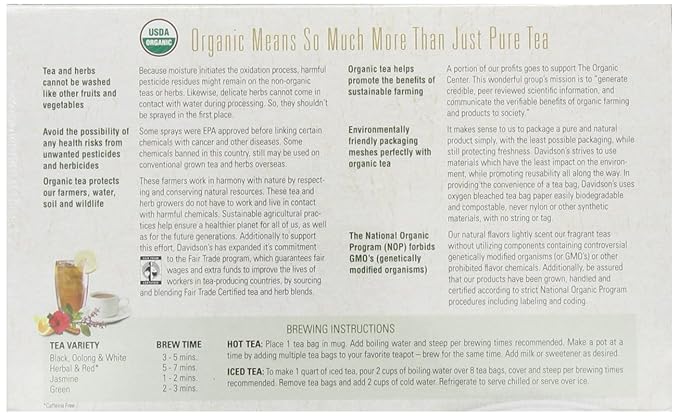 Davidson's Organics Classic Chai 100-count Unwrapped Tea Bags