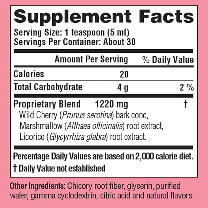 Children's Chest Night Herbal Syrup Nighttime Sleep Support to Soothe The Throat &amp Chest with Wild Cherry Bark Marshmallow &amp Licorice Root - 5.1 Fl oz (30 Servings)