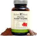 Herbal Roots Organic Hawthorn Berry Capsules | Extra Strength 1200mg per Serving | 60 Vegan Capsules
