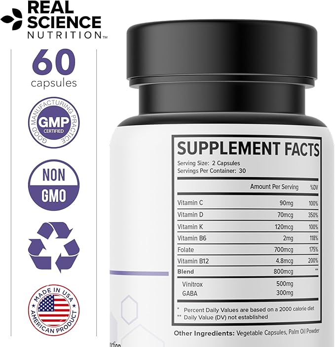 Sleep Miracle Natural Sleep Support &amp Relaxation Supplement for Adults with Vitamins C D K B6 B12 &amp Nitric Oxide Formula Deep Rest Stress Relief &amp Circulation Aid