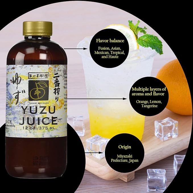 Yakami Orchard 100 % Pure Japanese Yuzu Juice 12 Ounce (Pack of 2)