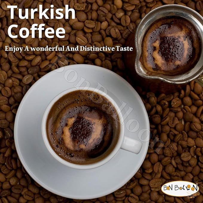 Abu Auf AbuAuf Oriental Original Turkish Coffee Cafe Arabic Arabian Arabica Ground Roasted Mud Coffee Plain Dark Roast (Plain Dark Roast (1 Pack = 7.05 oz / 200 gm) بن ابو عوف سادة غامق
