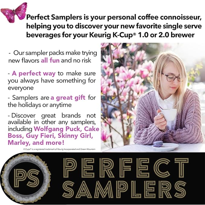 Crazy Cups Pod Variety Pack - Unique Flavors of Chocolate Vanilla Caramel Coffee Capsules Flavored Coffee 40 Count