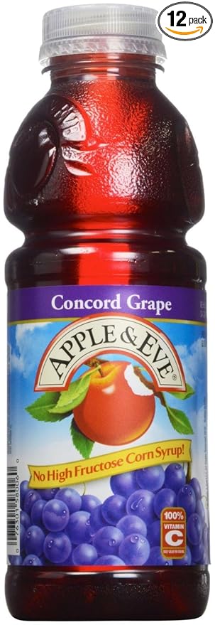 Apple &amp Eve On The Go 100% Juice - Concord Grape - 16 oz - 12 Count