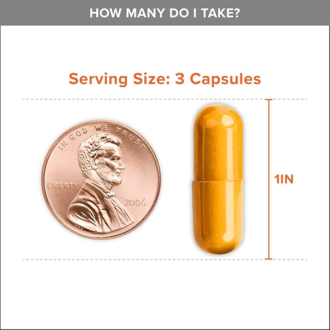 Turmeric Curcumin Capsules Qunol with Ultra High Absorption 1500mg Joint Support Dietary Supplement Extra Strength 90 Vegetarian Capsules