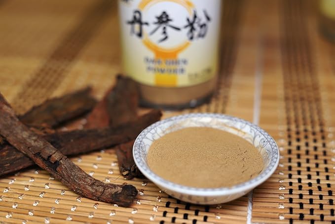Dan Shen Powder Salvia Miltiorrhiza Powder Red Sage Root Powder 丹参粉 120mesh (6oz)