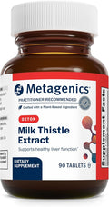 Metagenics Milk Thistle Extract - Liver Health &amp Antioxidant Support with Silybum Marianum Seed Extract - Supports Detox Immune &amp Digestive Function* - Non-GMO Gluten-Free Vegetarian - 90 T
