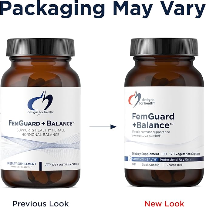 Designs for Health FemGuard + Hormone Balance for Women - DIM Black Cohosh Calcium D-Glucarate EGCg Green Tea Extract &amp Chaste Tree Supplement for Mood Support &amp Estrogen Metabolism (120 Ca