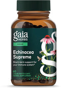 Gaia Herbs Echinacea Supreme - Immune Support Supplement - Echinacea Purpurea &amp Angustifolia Blend to Support Immune System* - 60 Vegan Liquid Phyto-Caps (30 Servings)
