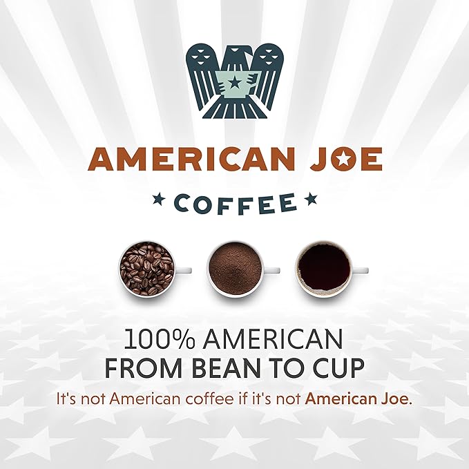 American Joe Coffee Pearl Harbor 100% US Grown Specialty Coffee Roasted in Kansas City Medium-Dark | Whole Bean 12oz Gourmet Artesian Grade American Grown American Made Hawaiian Coffee