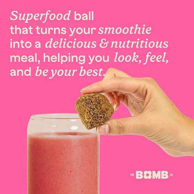The Bomb Co. Blender Bomb The Original &amp Glow-Getter High Fiber Smoothie Supplement With Superfoods &amp Amino Acids Smoothie Mix With Hemp Flax and Chia Seeds 20 Servings