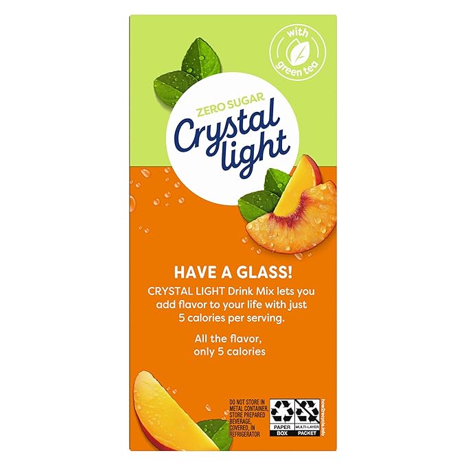 Crystal Light Peach Mango Green Tea Drink Mix 10-Quart Box (Pack of 7)