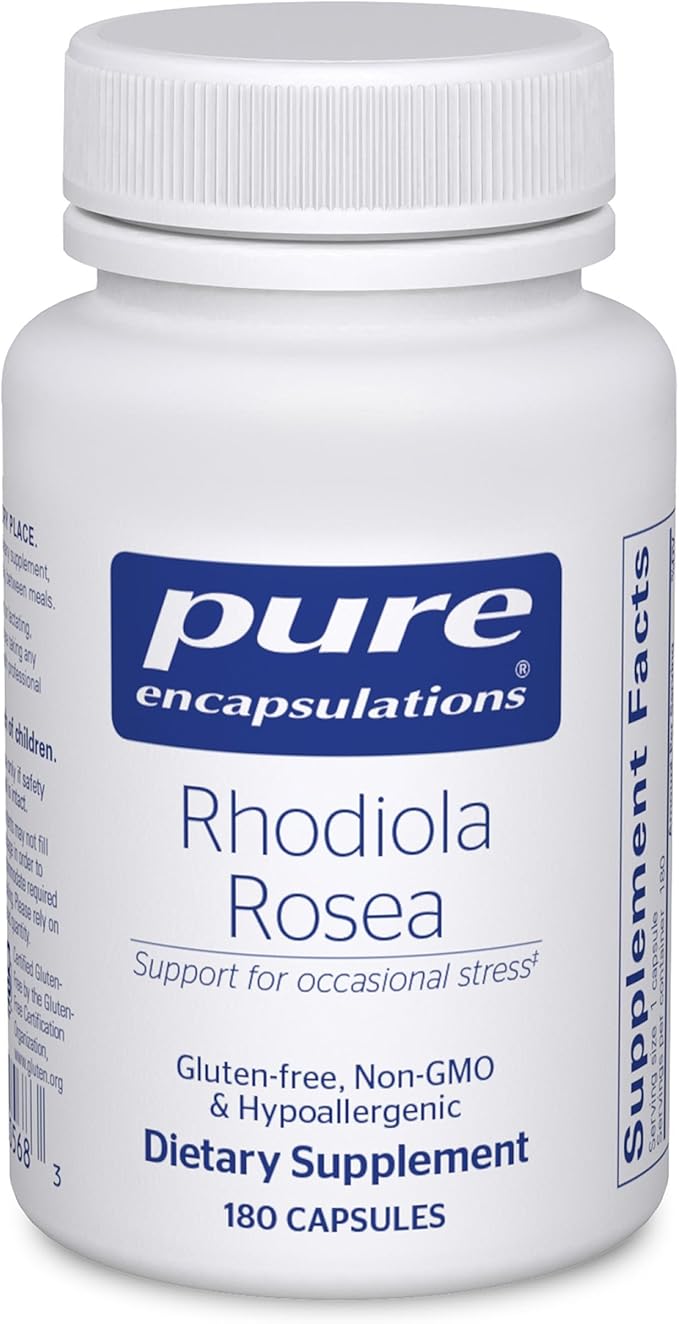 Pure Encapsulations Rhodiola Rosea - for Occasional Stress Endurance &amp Fatigue Relief* - with Adaptogens - Gluten Free &amp Vegan - 180 Capsules