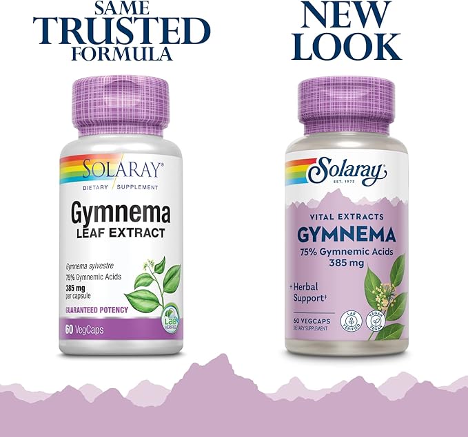 SOLARAY Guaranteed Potency Gymnema Leaf Extract | Veg Cap | 385mg | 60ct