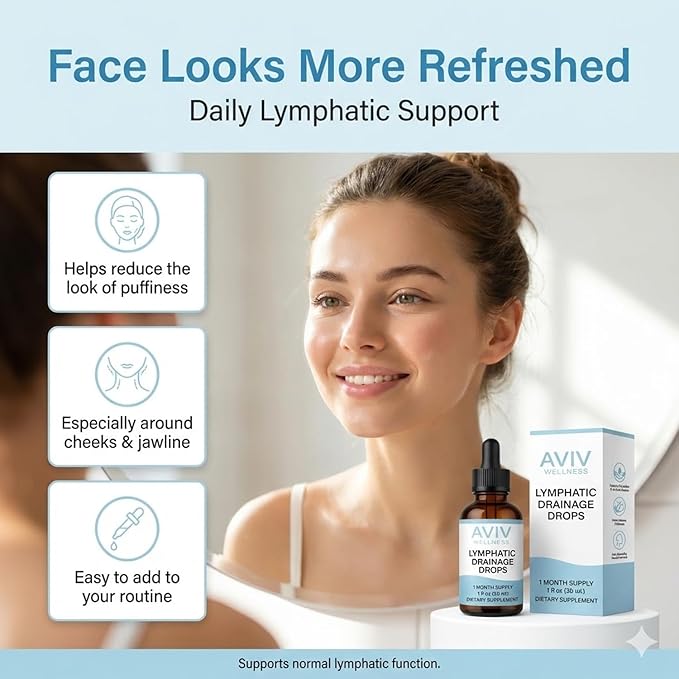 IRMI Avivwellness Lymphatic Drainage Drops Organic Lymphatic Liquid Drops- Herbal Liquid Blend - 1 fl oz (30 mL)