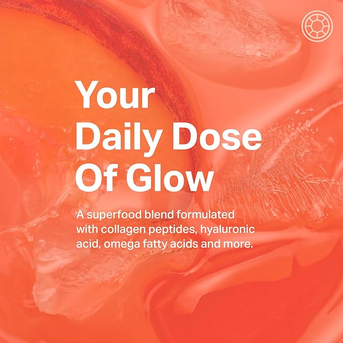 Proper The Corals Daily Glow Beauty Blend - Nutrient Dense Superfood Powder with Collagen Peptides Hyaluronic Acid Powder Vitamin C and MSM. Hair Skin Nail Vitamin Supplement for Women &amp Men