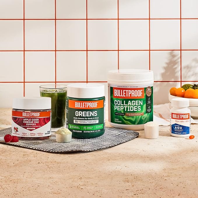 Bulletproof Greens Packets 15 Count Daily Greens Powder with Superfoods and Nootropics Full Serving of Vegetables Essential Nutrients