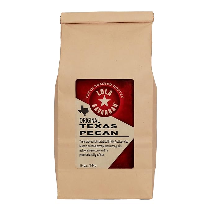 Lola Savannah Texas Pecan Ground Caffeinated Coffee 1lb