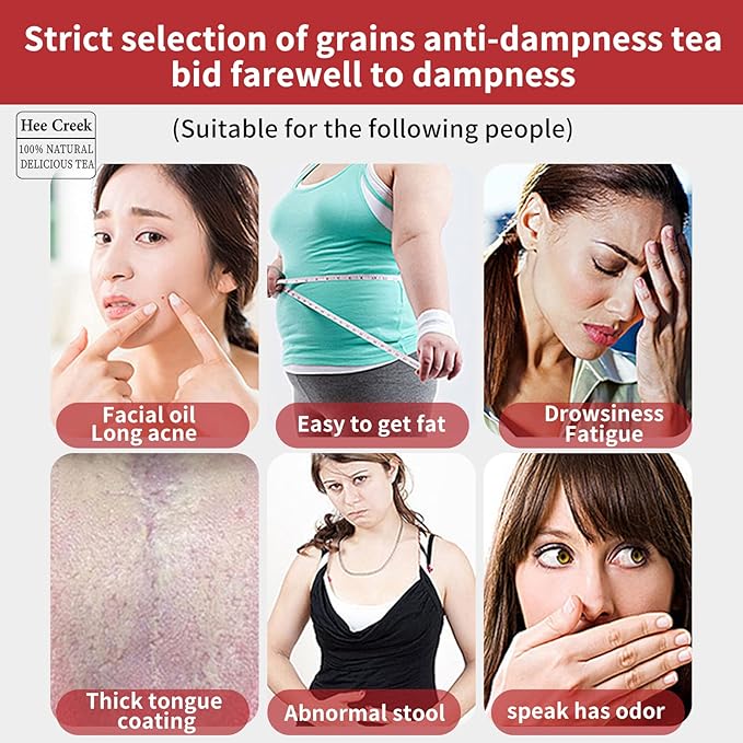 Hee Creek Red Bean Coix Seed Tea 10.58oz/300g (60 bags) Clearing DampnessChixiaodou Job tears Gardenia Orange peel Barley Gorgon fruit Buckwheat 赤小豆薏米芡实茶 祛湿茶