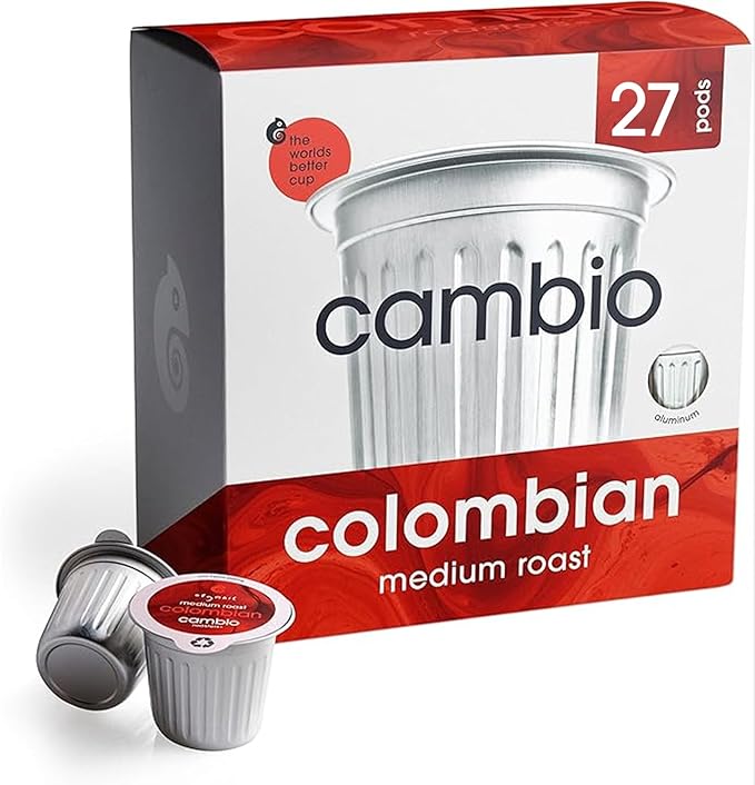 Cambio Roasters Colombian Organic Coffee K Cups for Keurig Medium Roast Coffee K-Cup Only Aluminum Keurig K Cups with Organic Beans More Flavor &amp Longer Lasting Freshness Medium Roast 27 coun